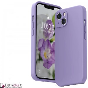 Liquid Air guminis šviesiai violetinis dėklas - su kameros apsauga (Apple Iphone 13)